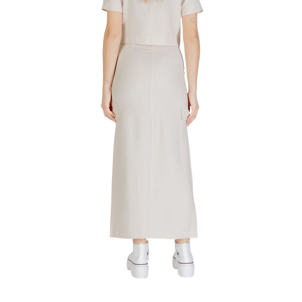 Jacqueline De Yong Maxirock aus Viskose mit zwei Farben