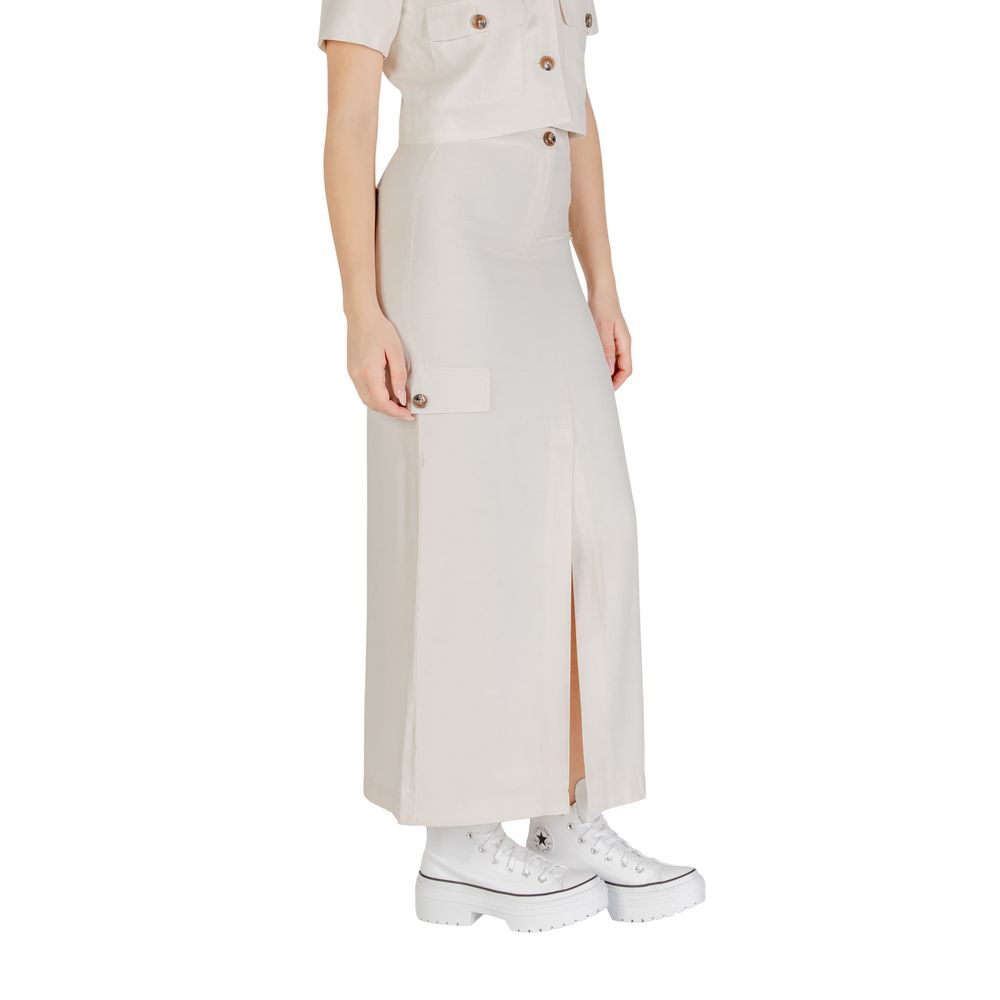 Jacqueline De Yong Maxirock aus Viskose mit zwei Farben