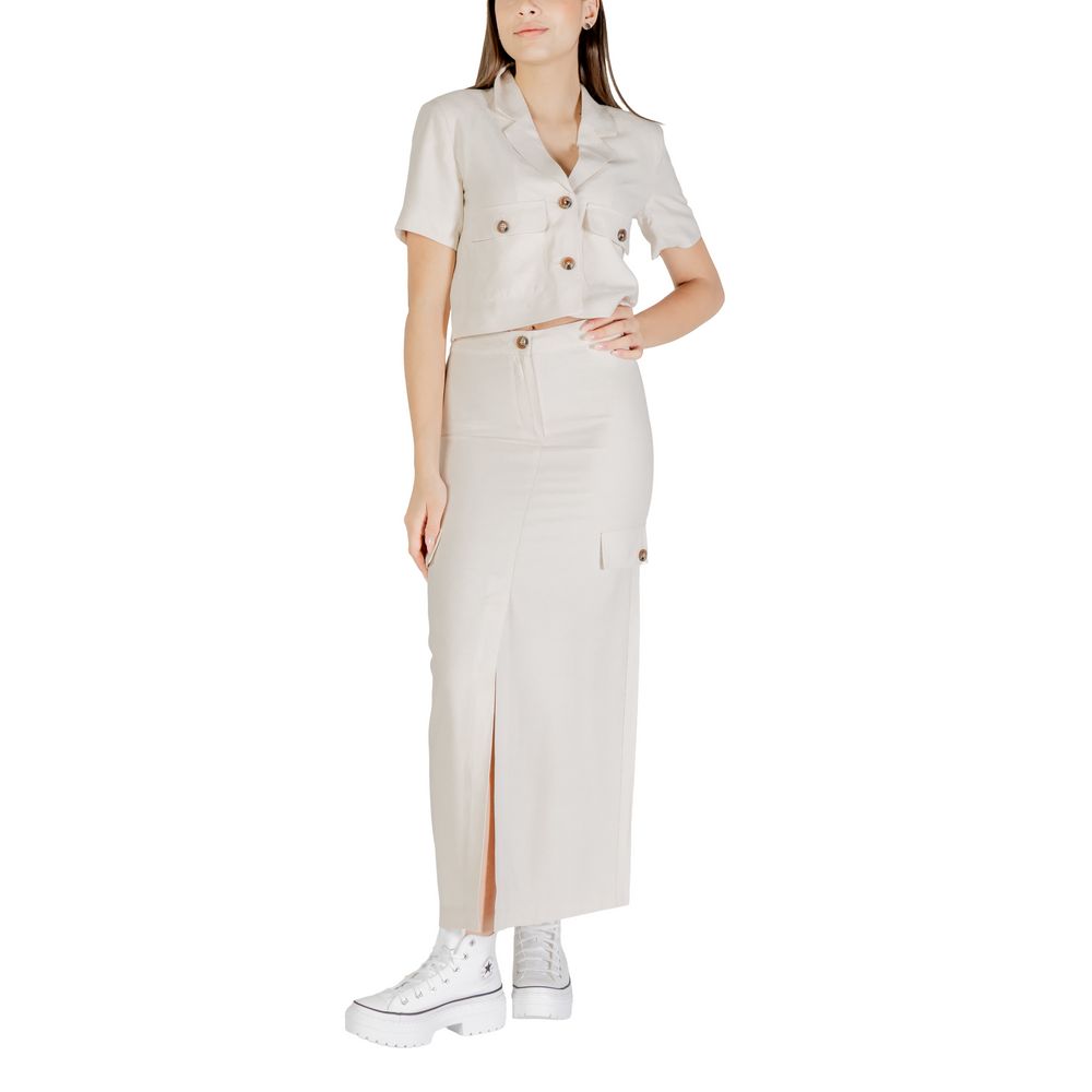 Jacqueline De Yong Maxirock aus Viskose mit zwei Farben