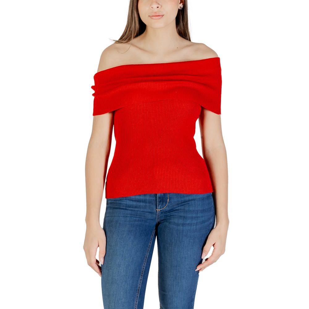 Only Rotes Polyester-T-Shirt