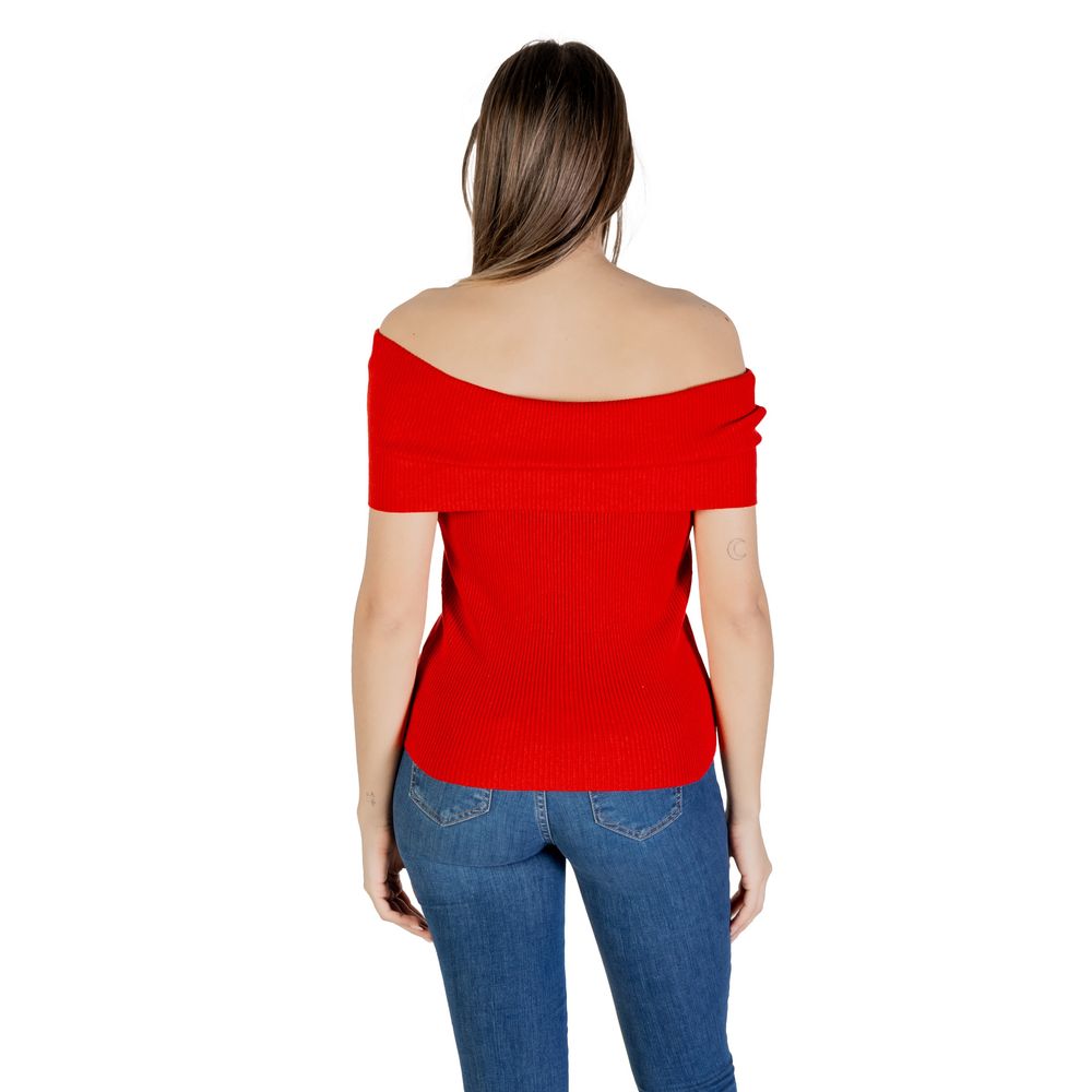 Only Rotes Polyester-T-Shirt