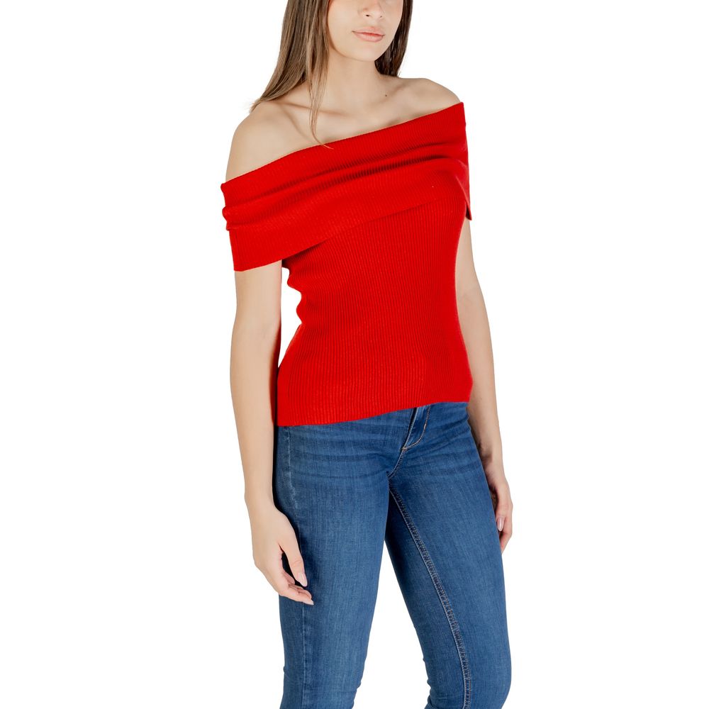 Only Rotes Polyester-T-Shirt