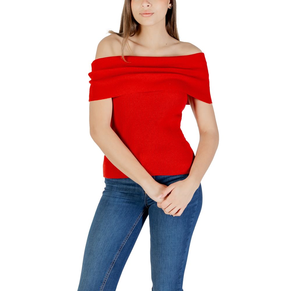 Only Rotes Polyester-T-Shirt