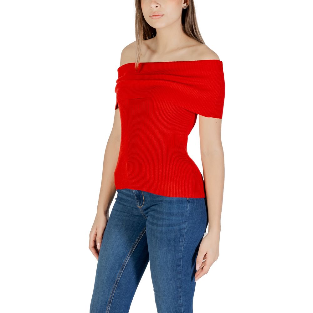 Only Rotes Polyester-T-Shirt