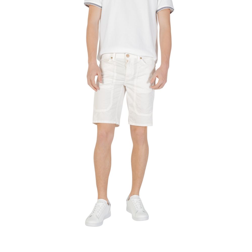 Jeckerson Weiße Baumwoll-Bermuda-Shorts