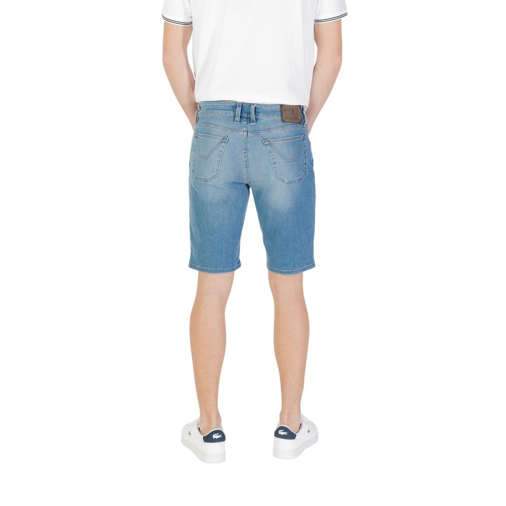 Jeckerson Hellblaue Baumwoll-Bermuda-Shorts