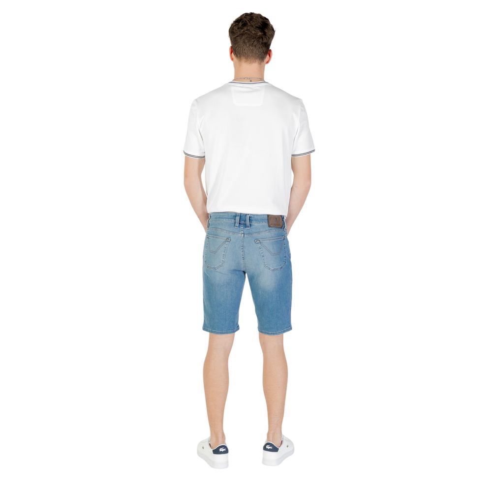 Jeckerson Hellblaue Baumwoll-Bermuda-Shorts
