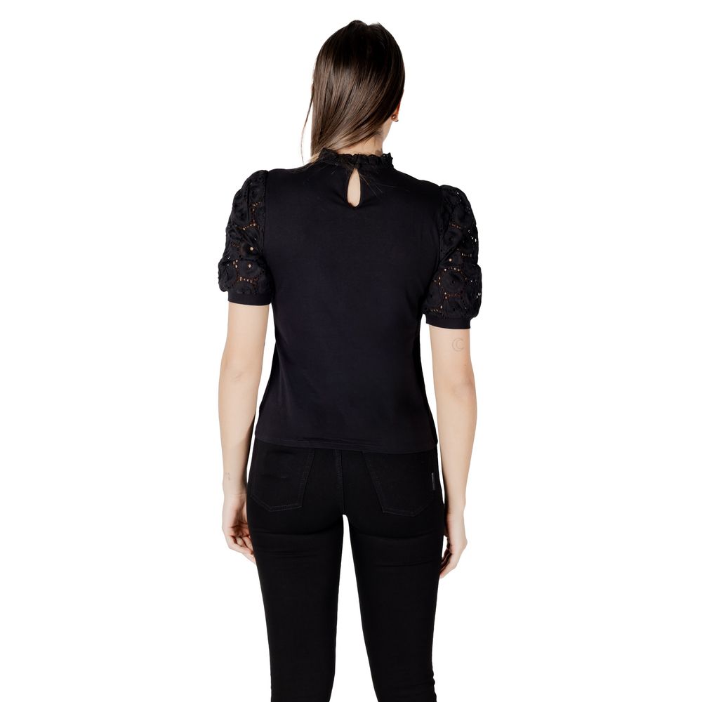 Morgan De Toi Schwarzes T-Shirt aus Baumwolle