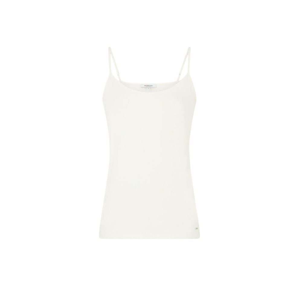 Morgan De Toi Cremefarbenes Baumwoll-Tank-Top
