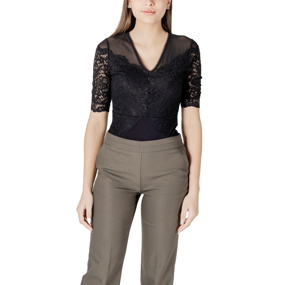 Morgan De Toi Schwarzer Viskose-Bodysuit