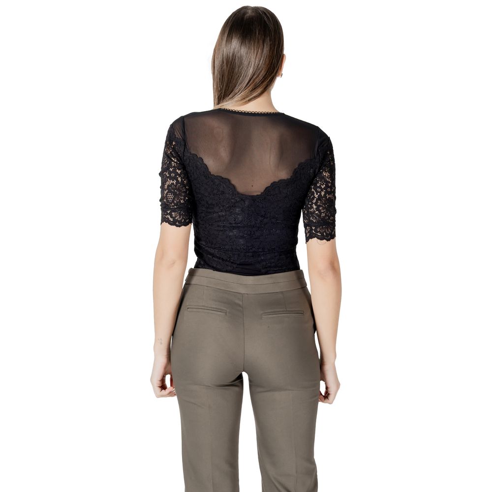Morgan De Toi Schwarzer Viskose-Bodysuit