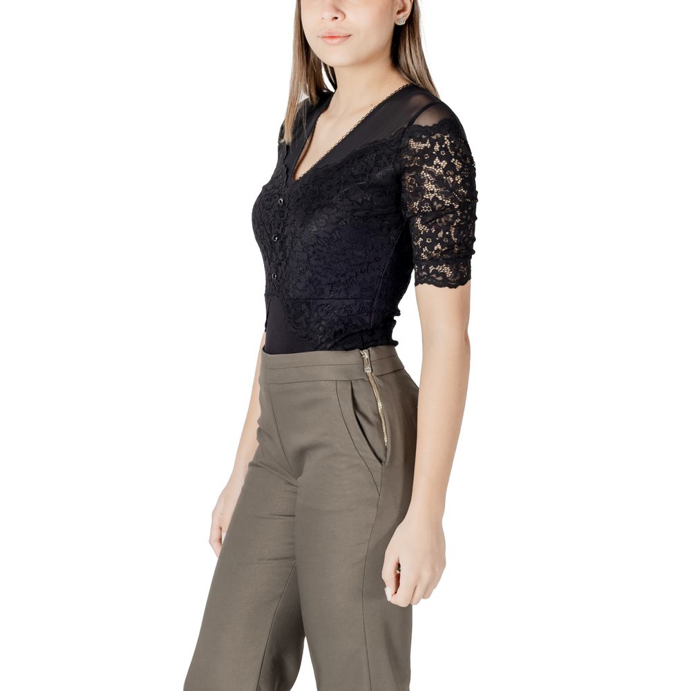Morgan De Toi Schwarzer Viskose-Bodysuit
