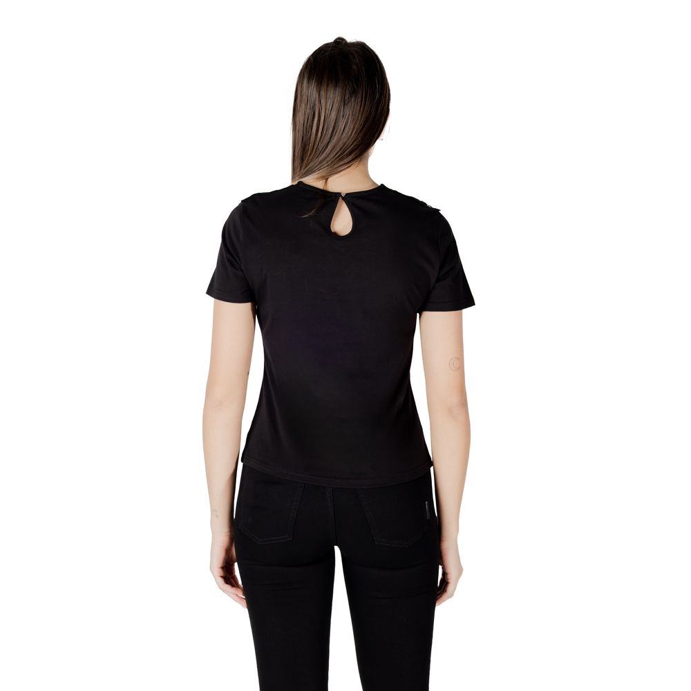 Morgan De Toi Schwarzes T-Shirt aus Baumwolle