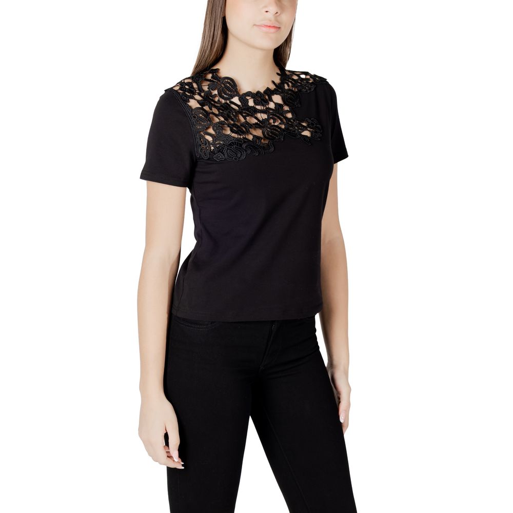 Morgan De Toi Schwarzes T-Shirt aus Baumwolle