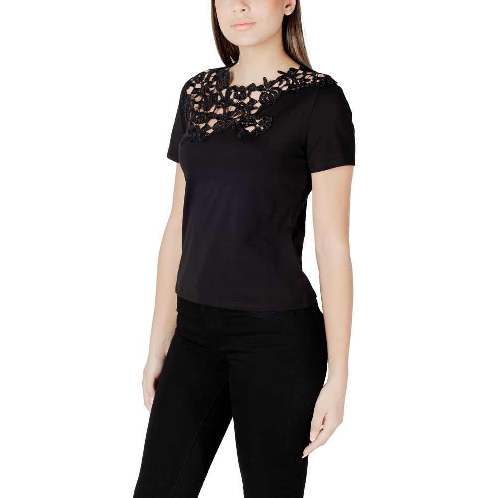 Morgan De Toi Schwarzes T-Shirt aus Baumwolle