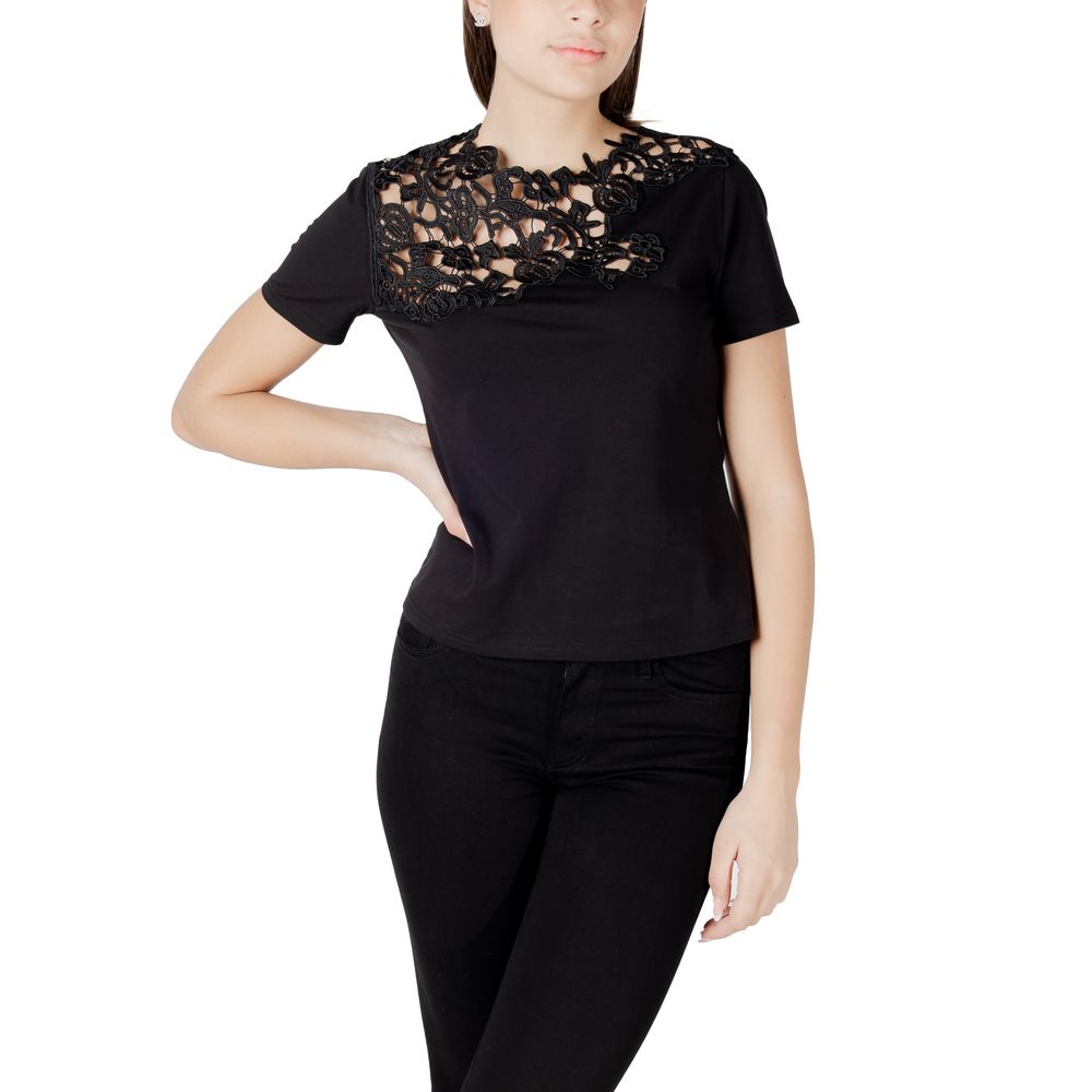 Morgan De Toi Schwarzes T-Shirt aus Baumwolle