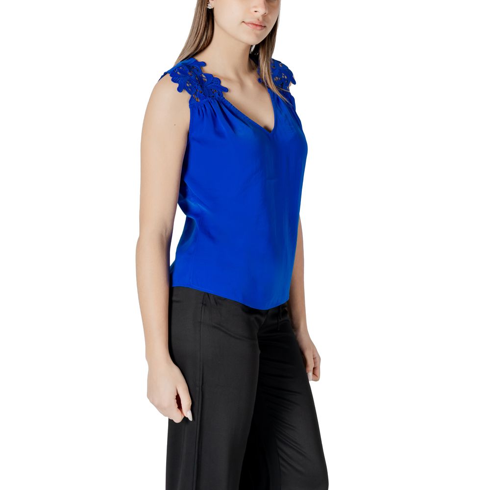Morgan De Toi Blaues Polyester-Tank-Top