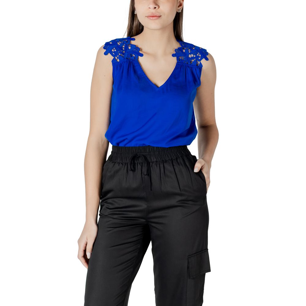 Morgan De Toi Blaues Polyester-Tank-Top