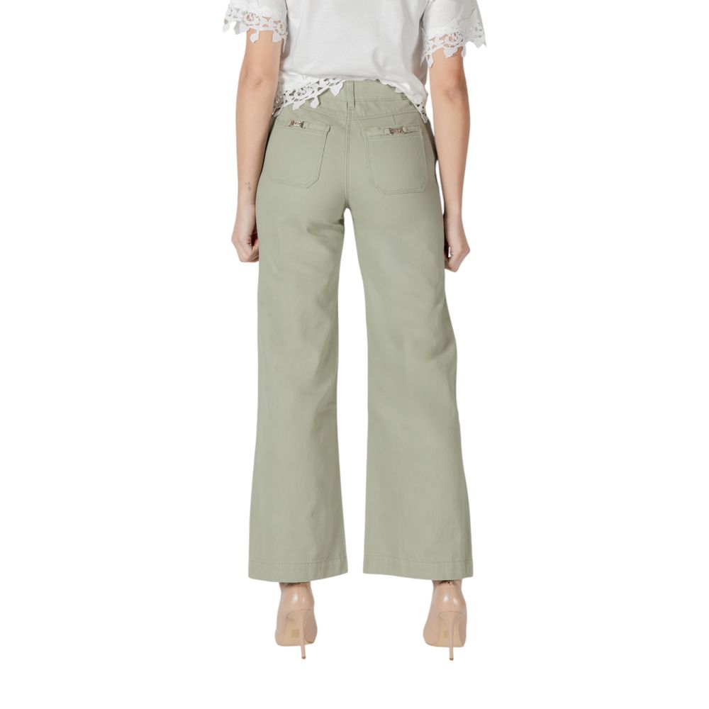 Morgan De Toi Grüne Relaxed Fit Jeans aus Baumwolle