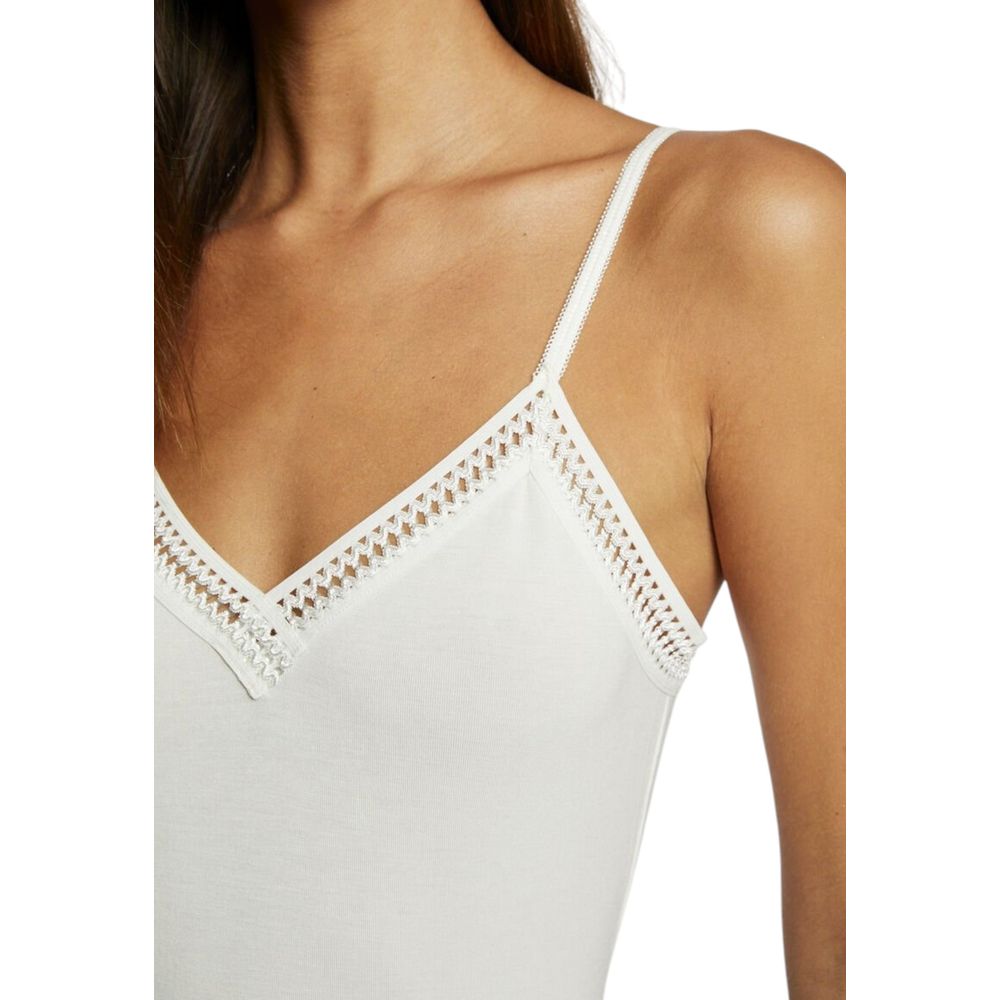 Morgan De Toi Cremefarbenes Viskose-Tank-Top