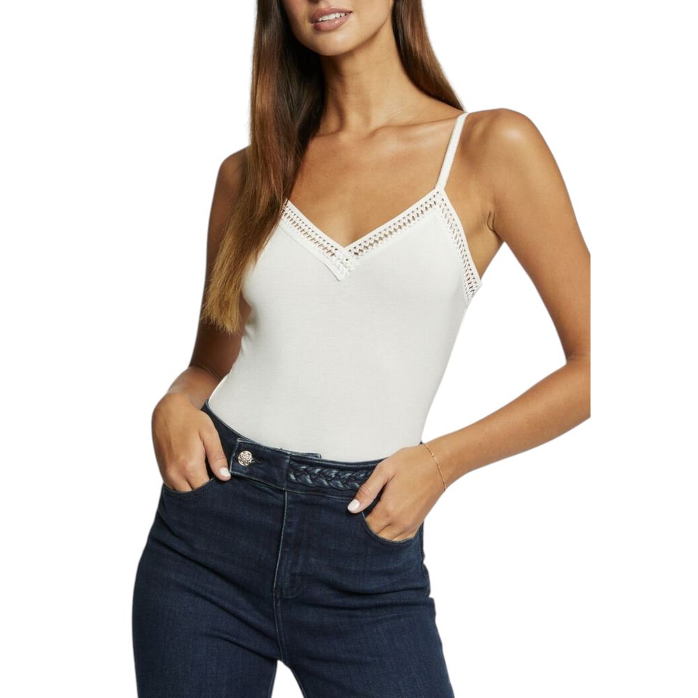 Morgan De Toi Cremefarbenes Viskose-Tank-Top