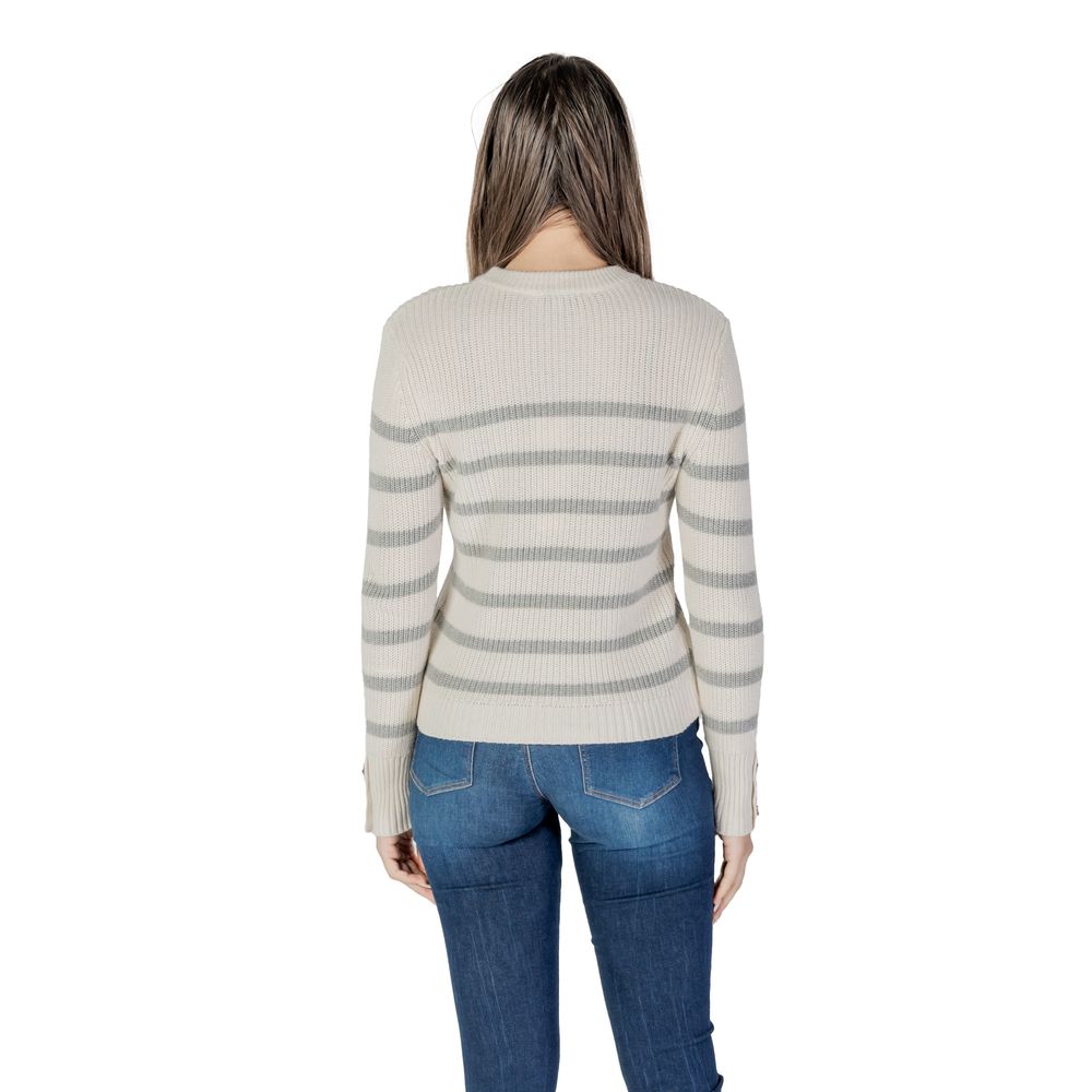 Morgan De Toi Cremefarbener Baumwollpullover
