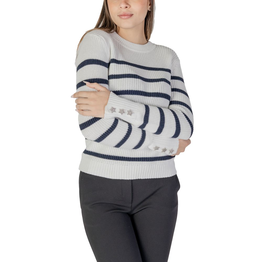 Morgan De Toi Weißer Baumwollpullover
