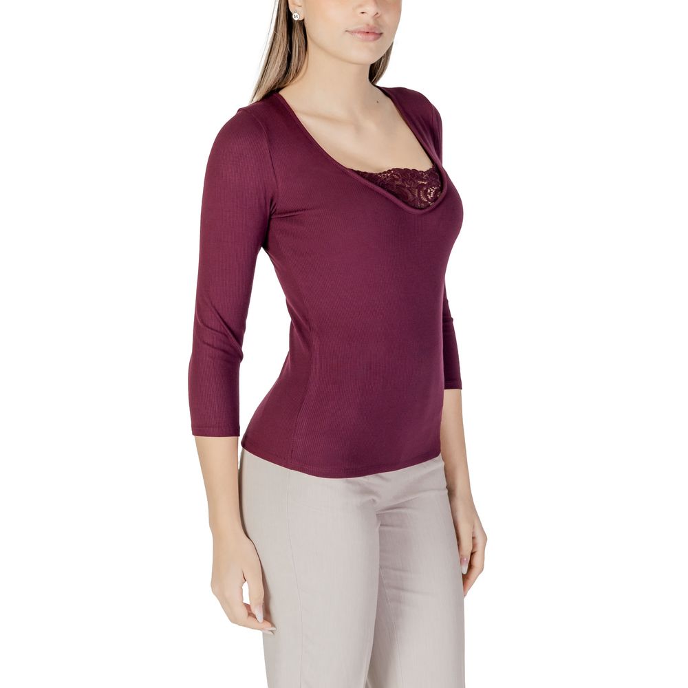 Morgan De Toi Violett Viskose Langarmshirt