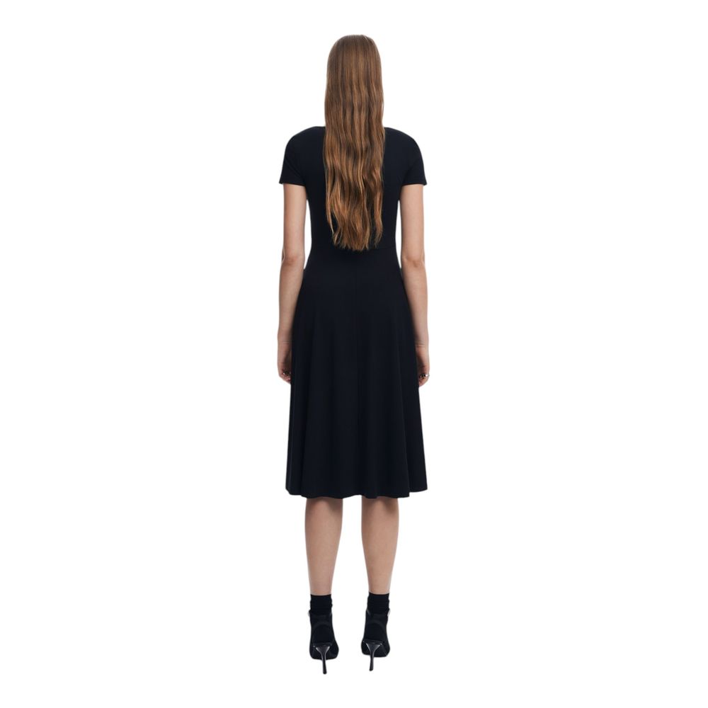 Desigual Schwarzer Baumwoll-Midi