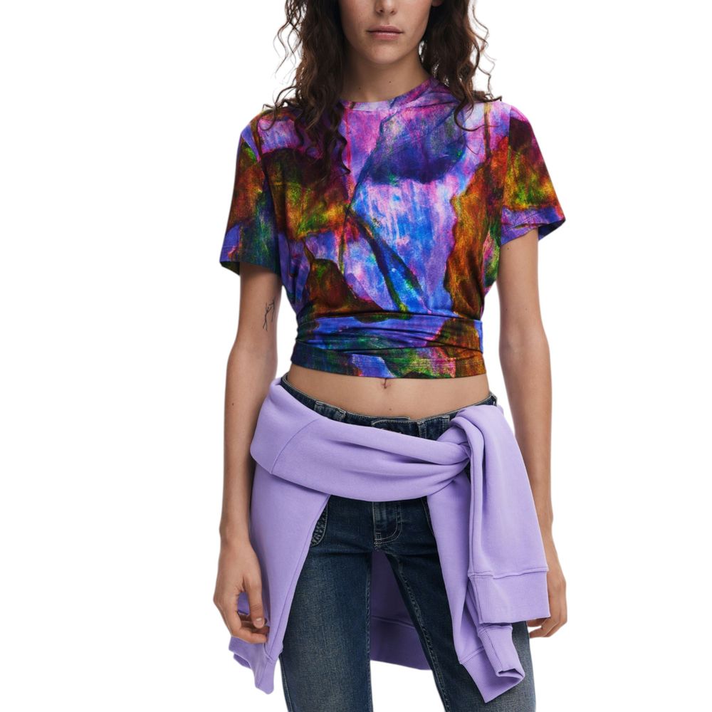Desigual Lila Viskose T-Shirt
