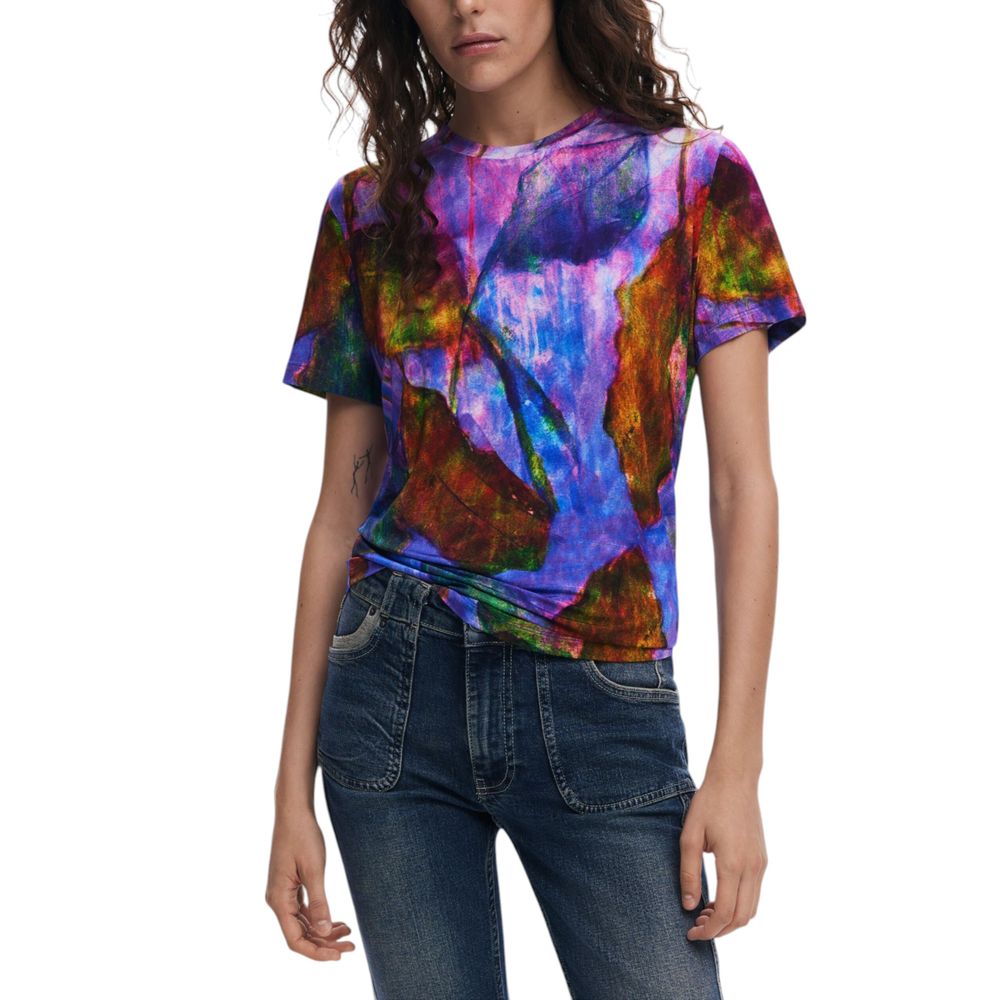 Desigual Lila Viskose T-Shirt