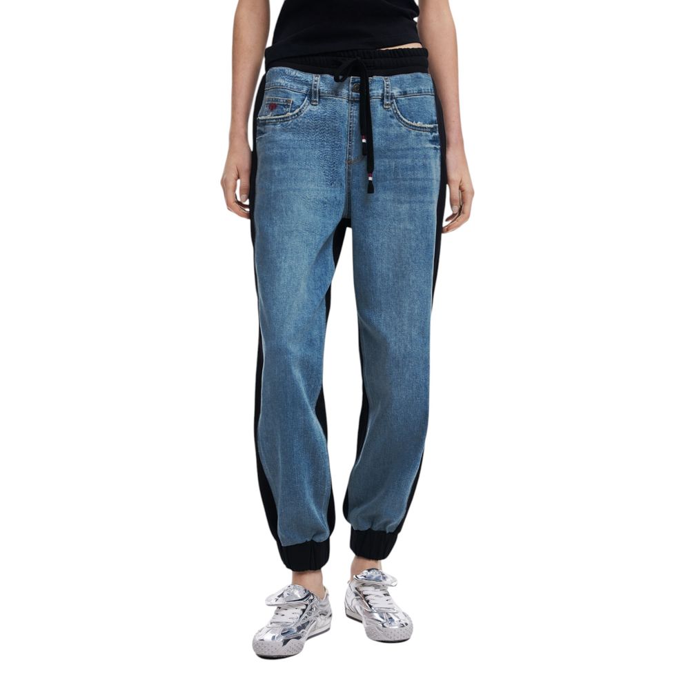 Desigual Schwarze Cotton Mom Jean