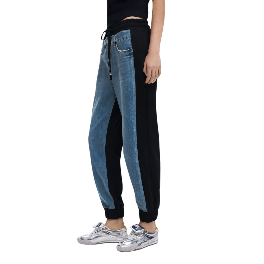 Desigual Schwarze Cotton Mom Jean
