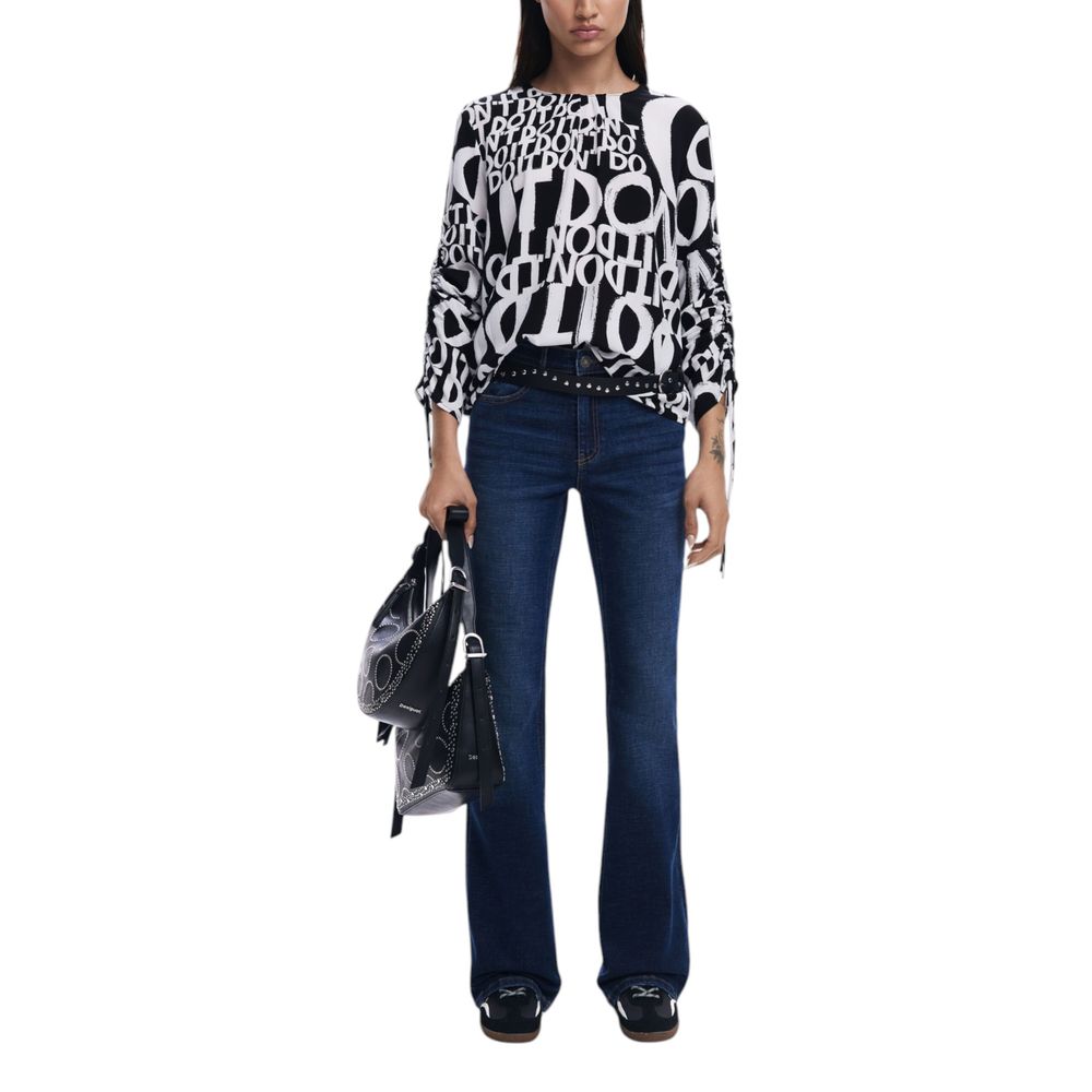 Desigual Schwarze Viskosebluse