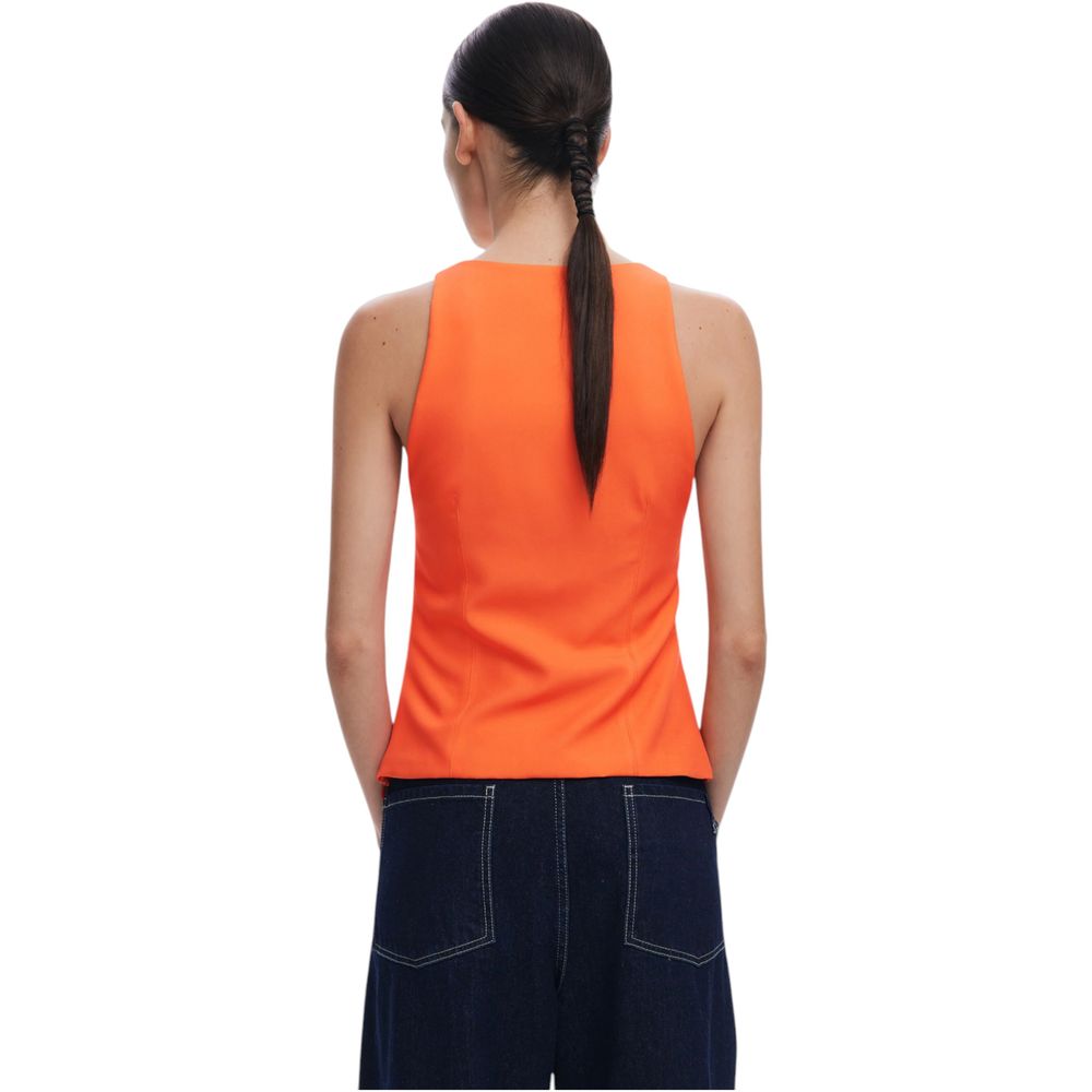 Desigual Orangefarbenes Polyester-Oberteil