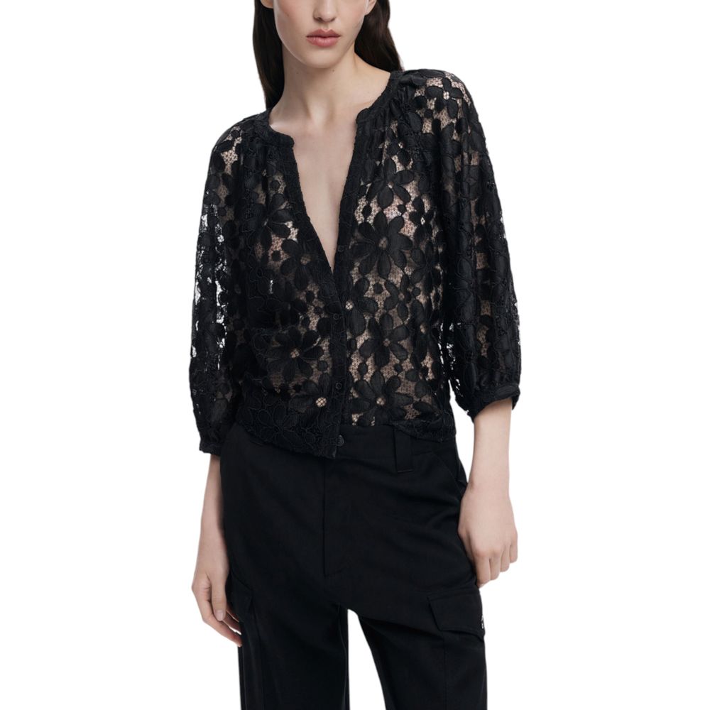 Desigual Schwarze Polyester-Bluse