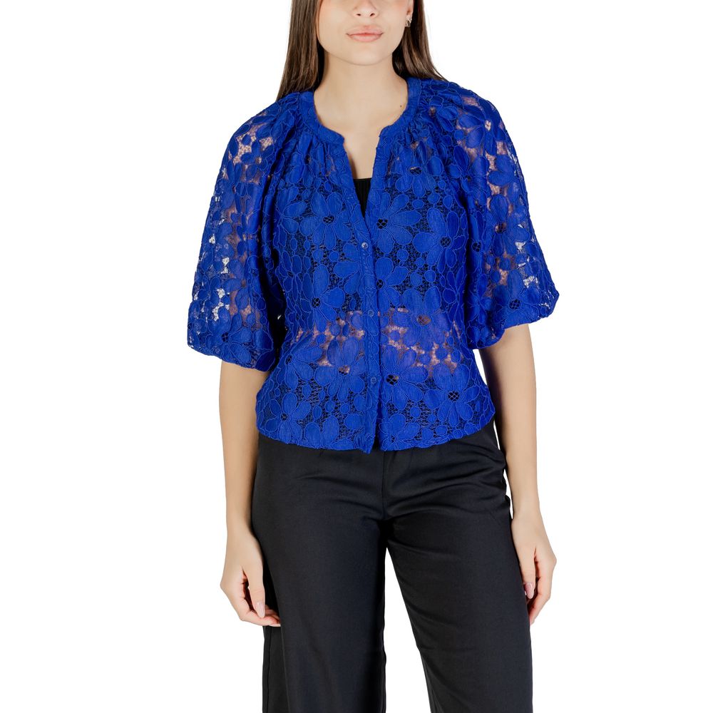 Desigual Blaue Polyester-Bluse