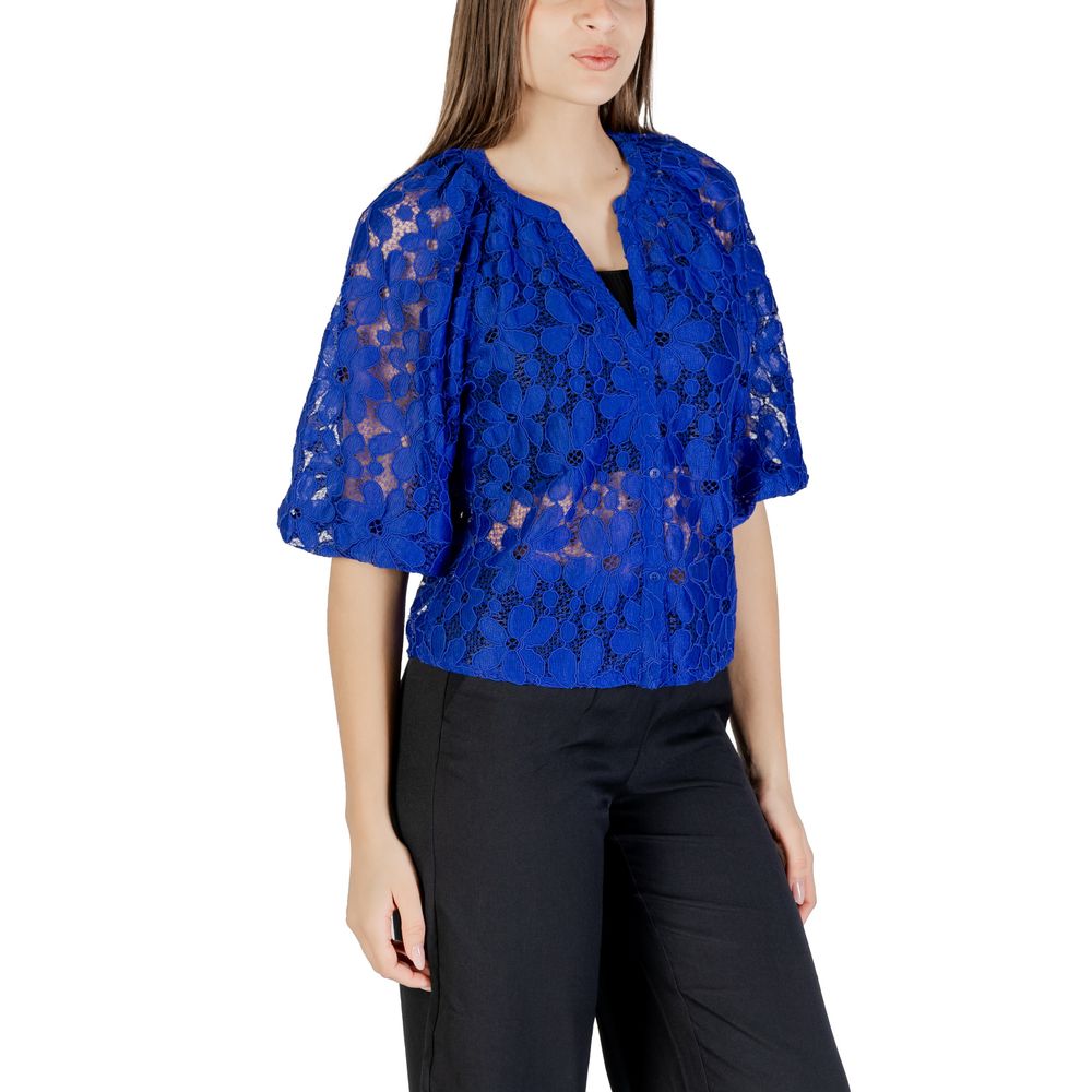 Desigual Blaue Polyester-Bluse