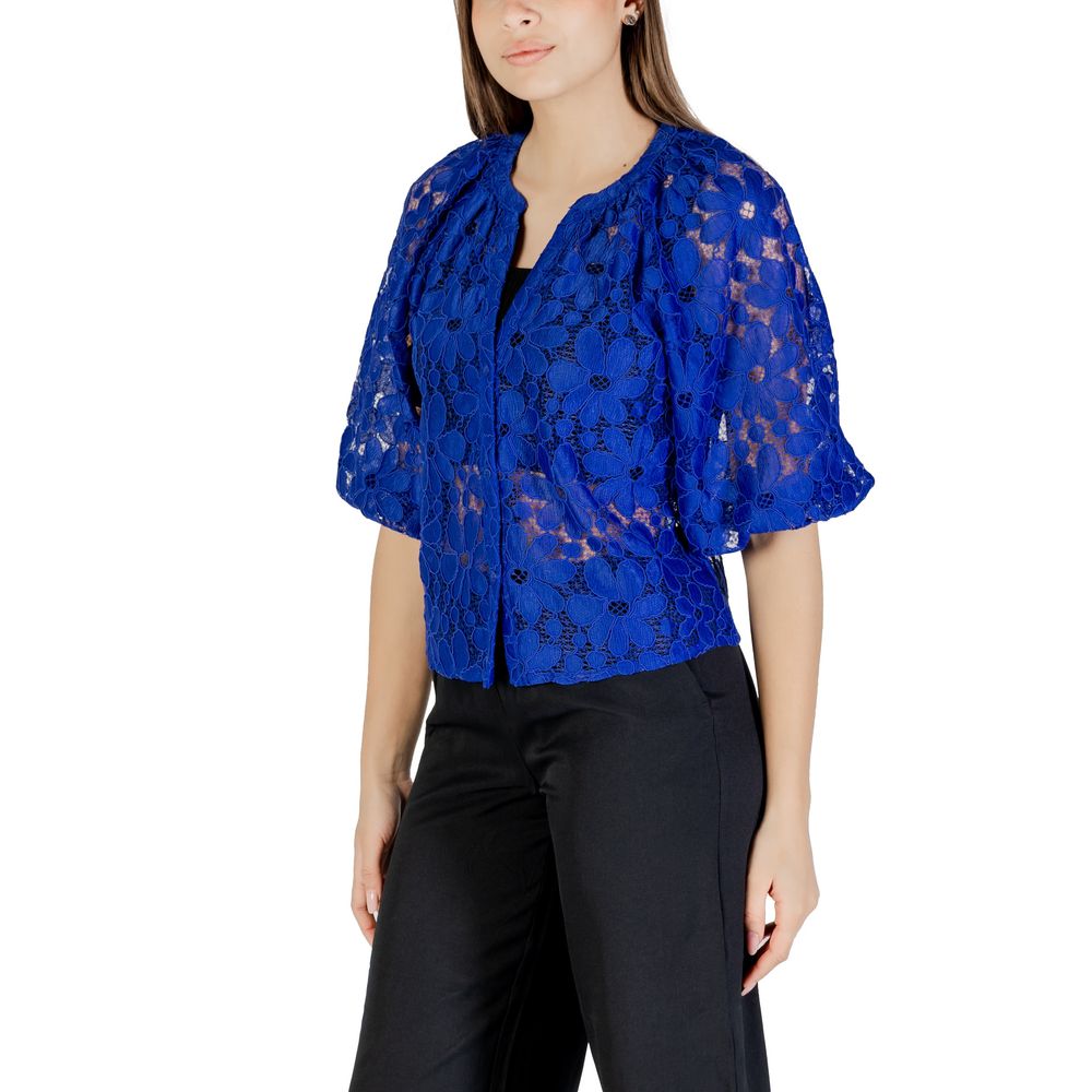 Desigual Blaue Polyester-Bluse