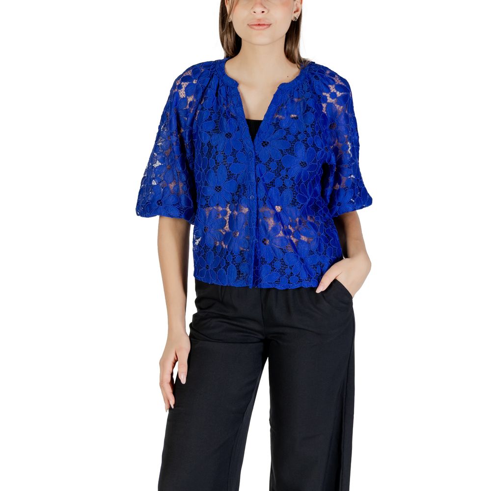 Desigual Blaue Polyester-Bluse