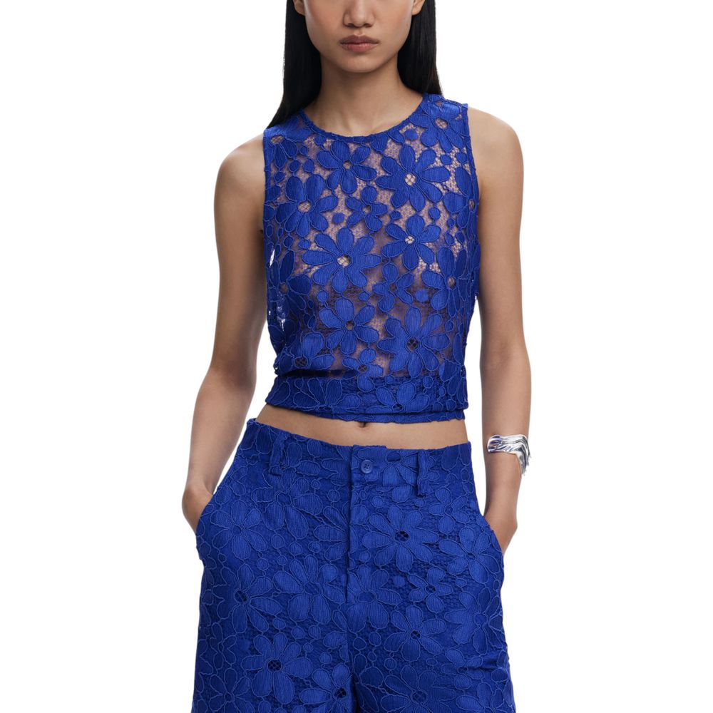 Desigual Blaues Polyester-Tank-Top