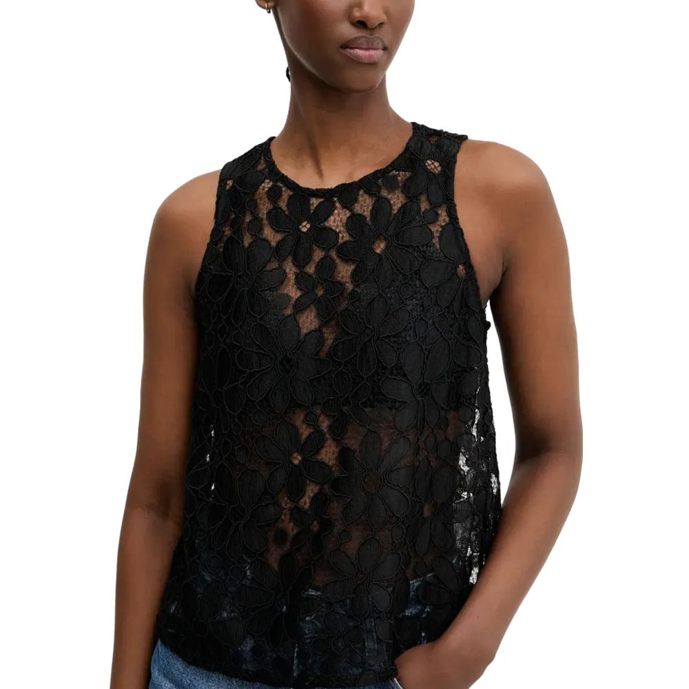 Desigual Schwarzes Polyester Tank Top
