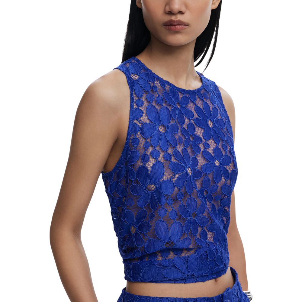 Desigual Blaues Polyester-Tank-Top