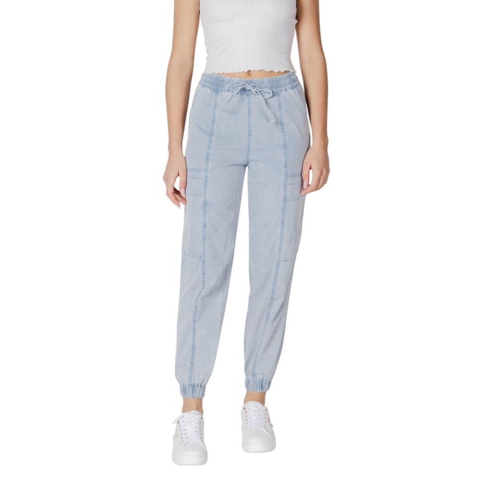 Desigual Hellblaue Boyfriend-Jeans aus Baumwolle
