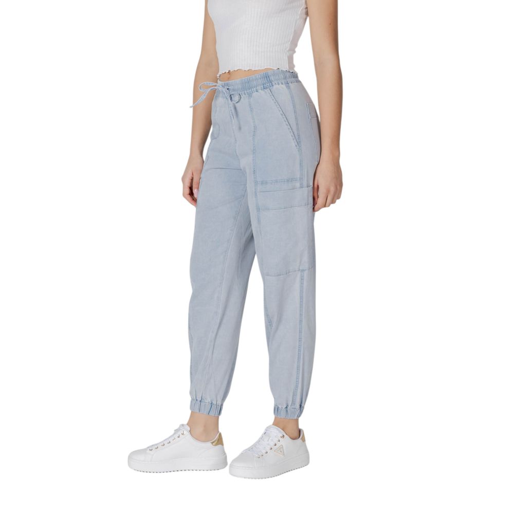 Desigual Hellblaue Boyfriend-Jeans aus Baumwolle