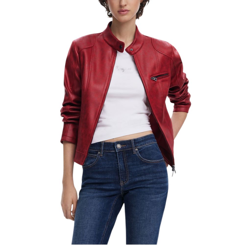 Desigual Rote Polyesterjacken &amp