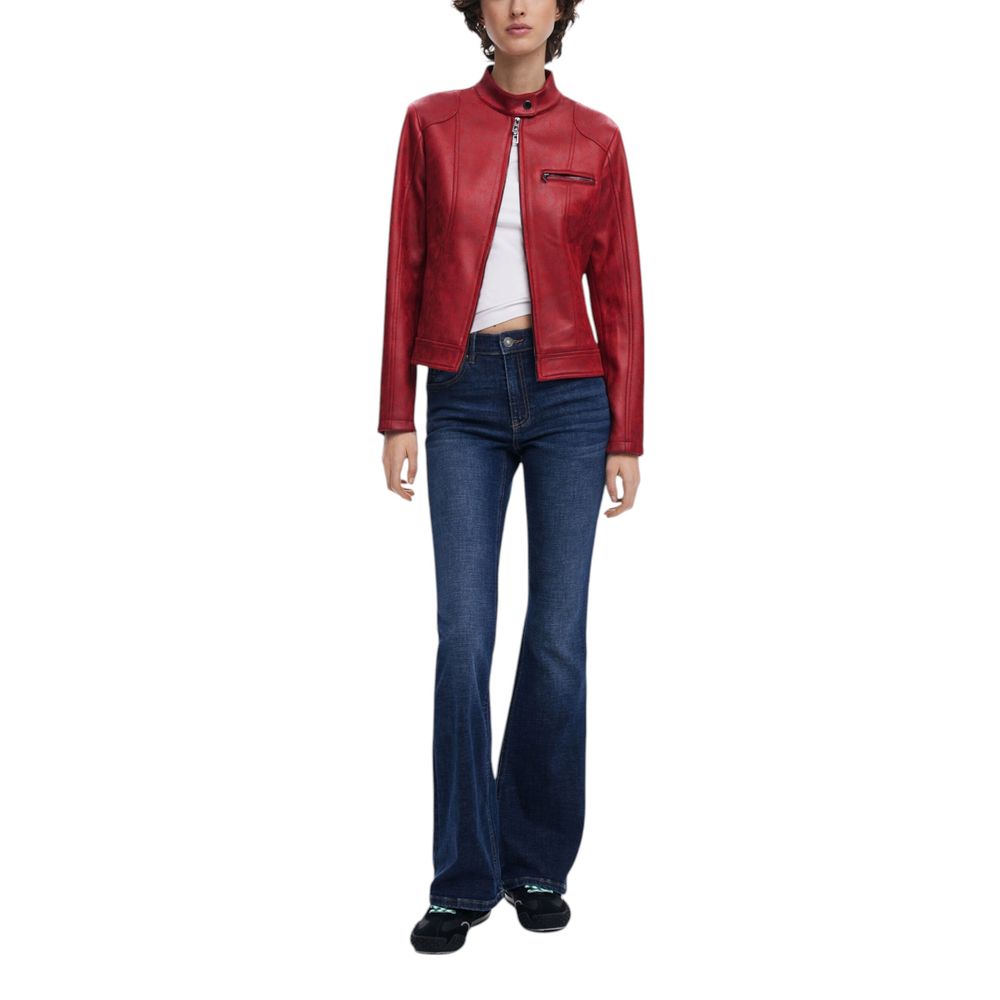 Desigual Rote Polyesterjacken &amp