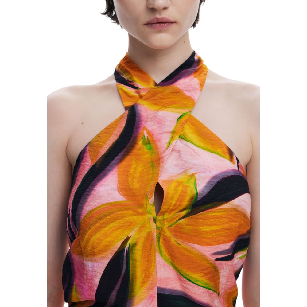 Desigual Orangefarbenes Viskose-Top