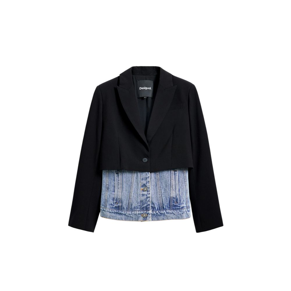 Desigual Schwarzer Baumwollblazer