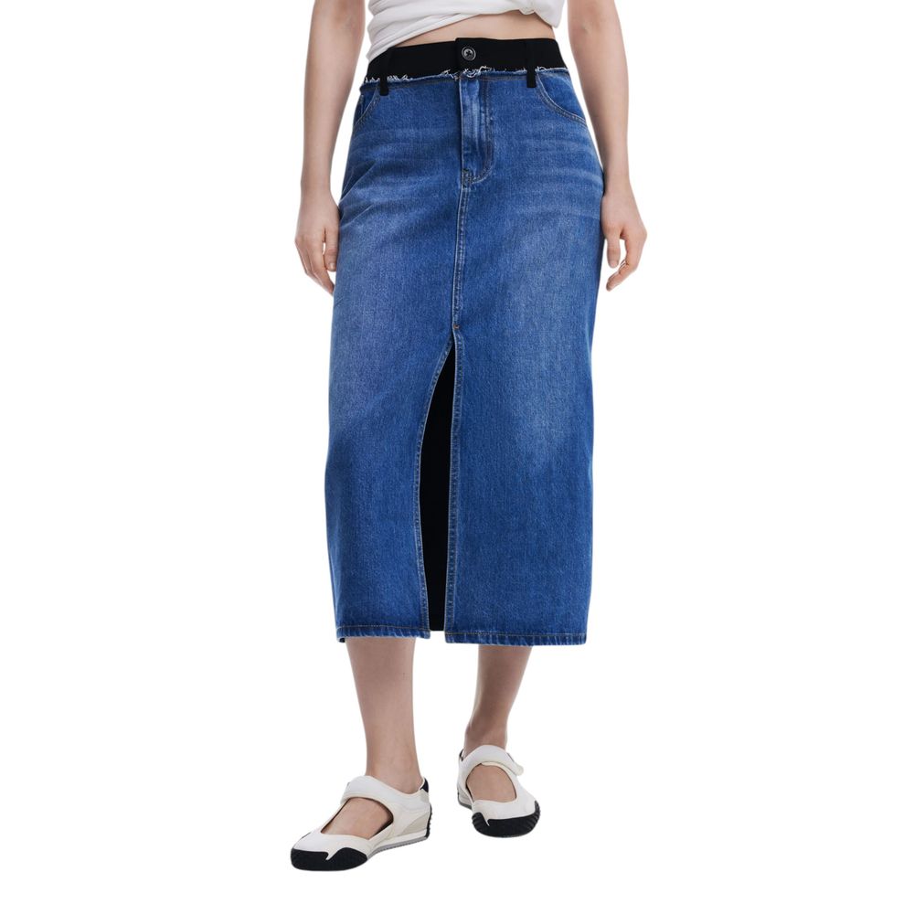 Desigual Blau Polyester Lang